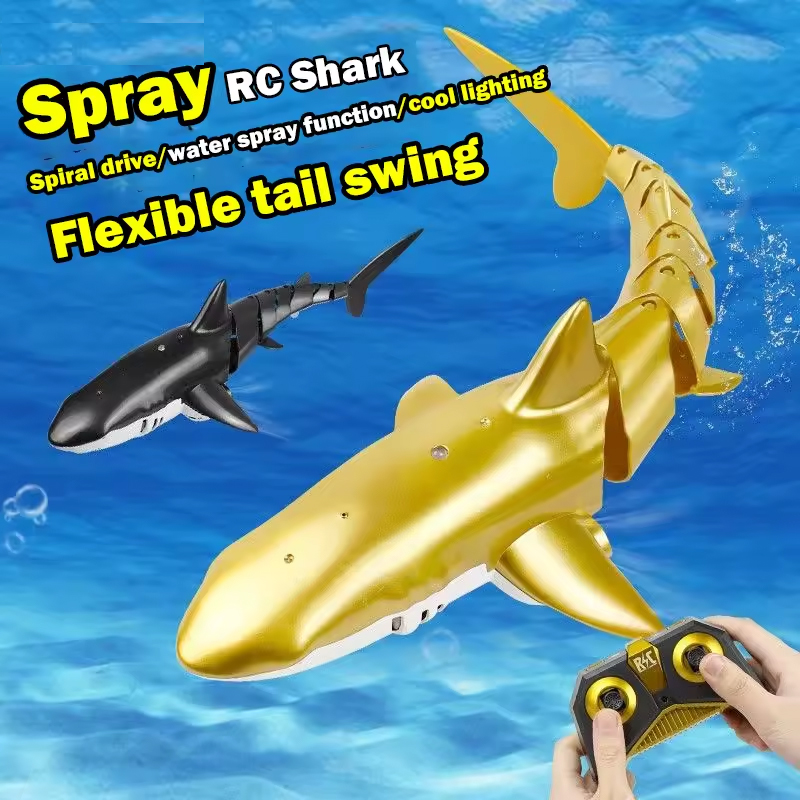 Rc Submarine Water - Mainan Lucu Semprotan Air Paus Hiu