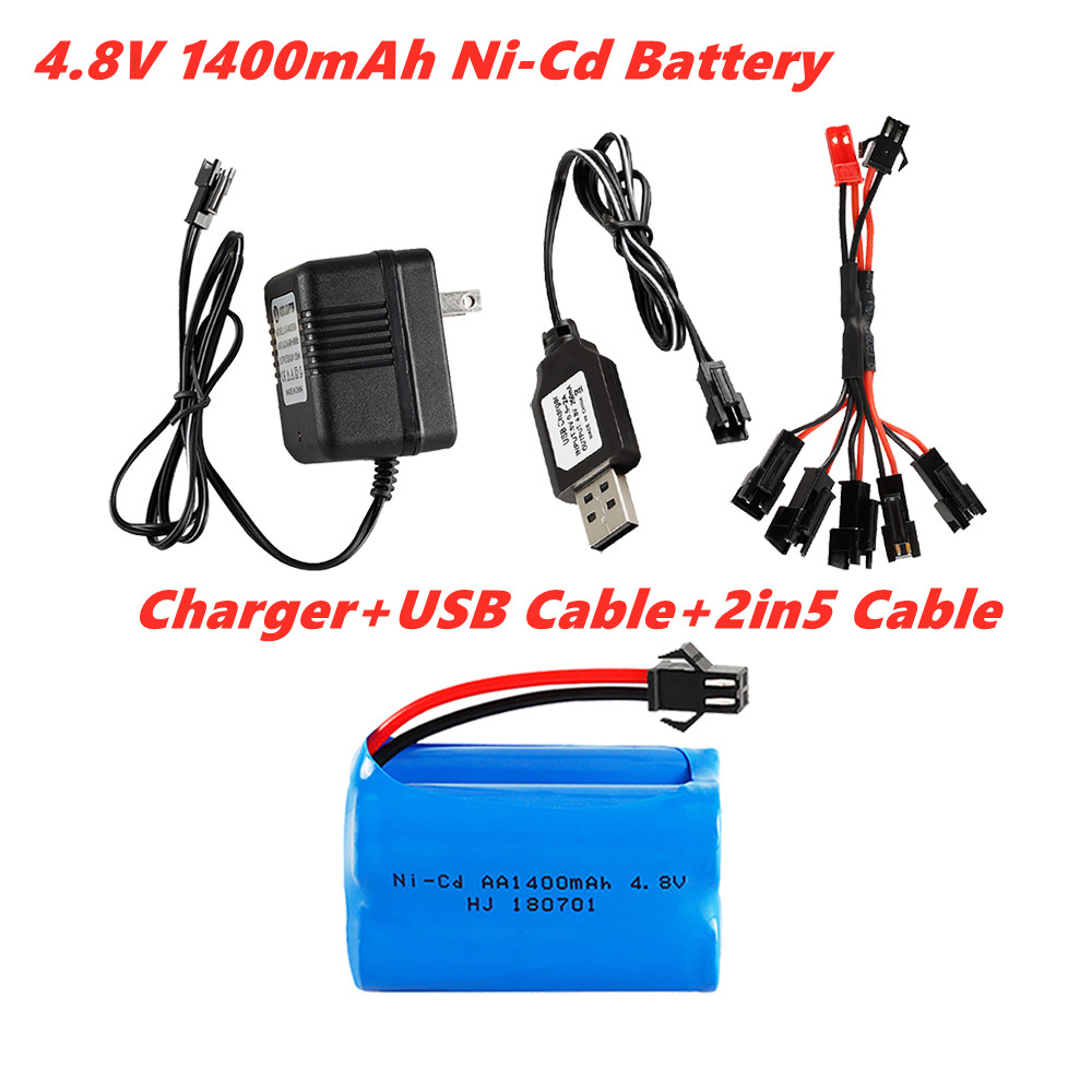 Rc Hobby Tank - Baterai ni-cd 4.8v 1400mah untuk mobil