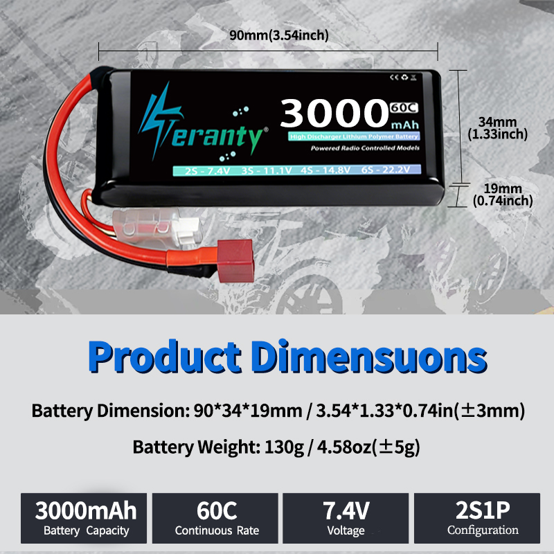 TERANTY 2S 3000mAh Baterai Lip - Rc Hobby Grade ulasan dan harga