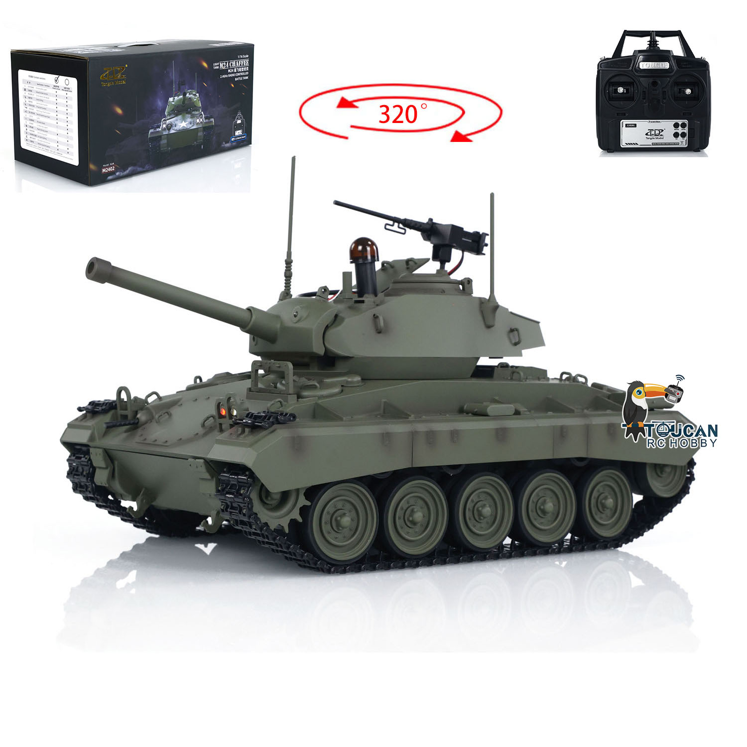 Mainan Tongde 1/16 M24 Chaffee - Rc Hobby Tank ulasan dan harga