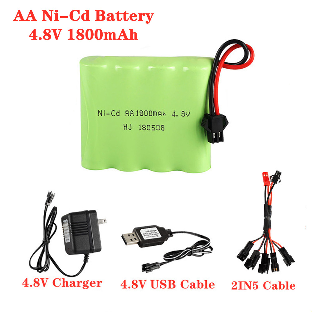 Baterai 4.8V 1800mAh ni-cd AA  - Rc Hobby Tank ulasan dan harga